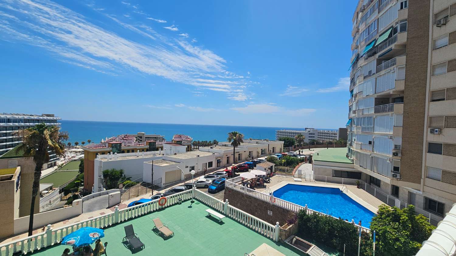 Estudio con impresionantes vistas frontales al mar en Bajondillo, Torremolinos