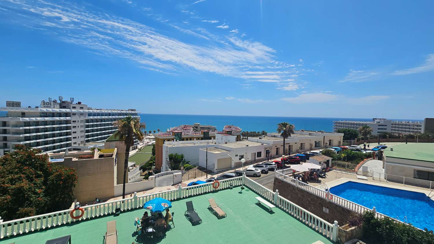 Estudio con impresionantes vistas frontales al mar en Bajondillo, Torremolinos