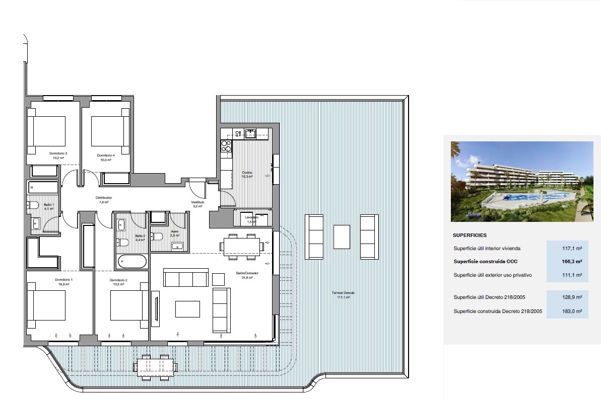 Ático de ensueño a estrenar en Los Álamos – Vistas frontales al mar