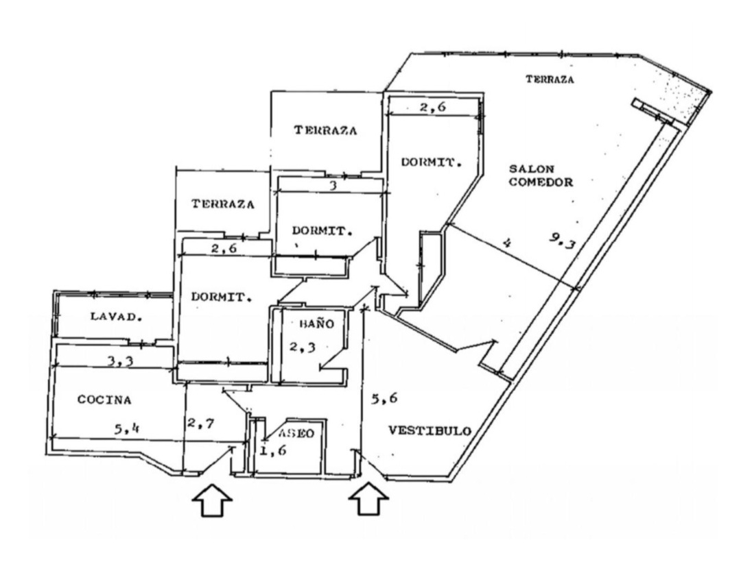 Amplio piso en 2ª línea de playa en La  Malagueta , Malaga