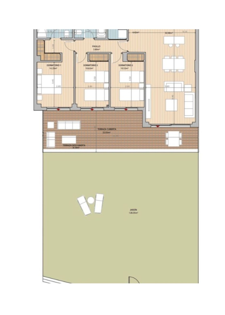 Exclusivo apartamento de lujo prácticamente nuevo con espectacular jardín privado de 128 m²