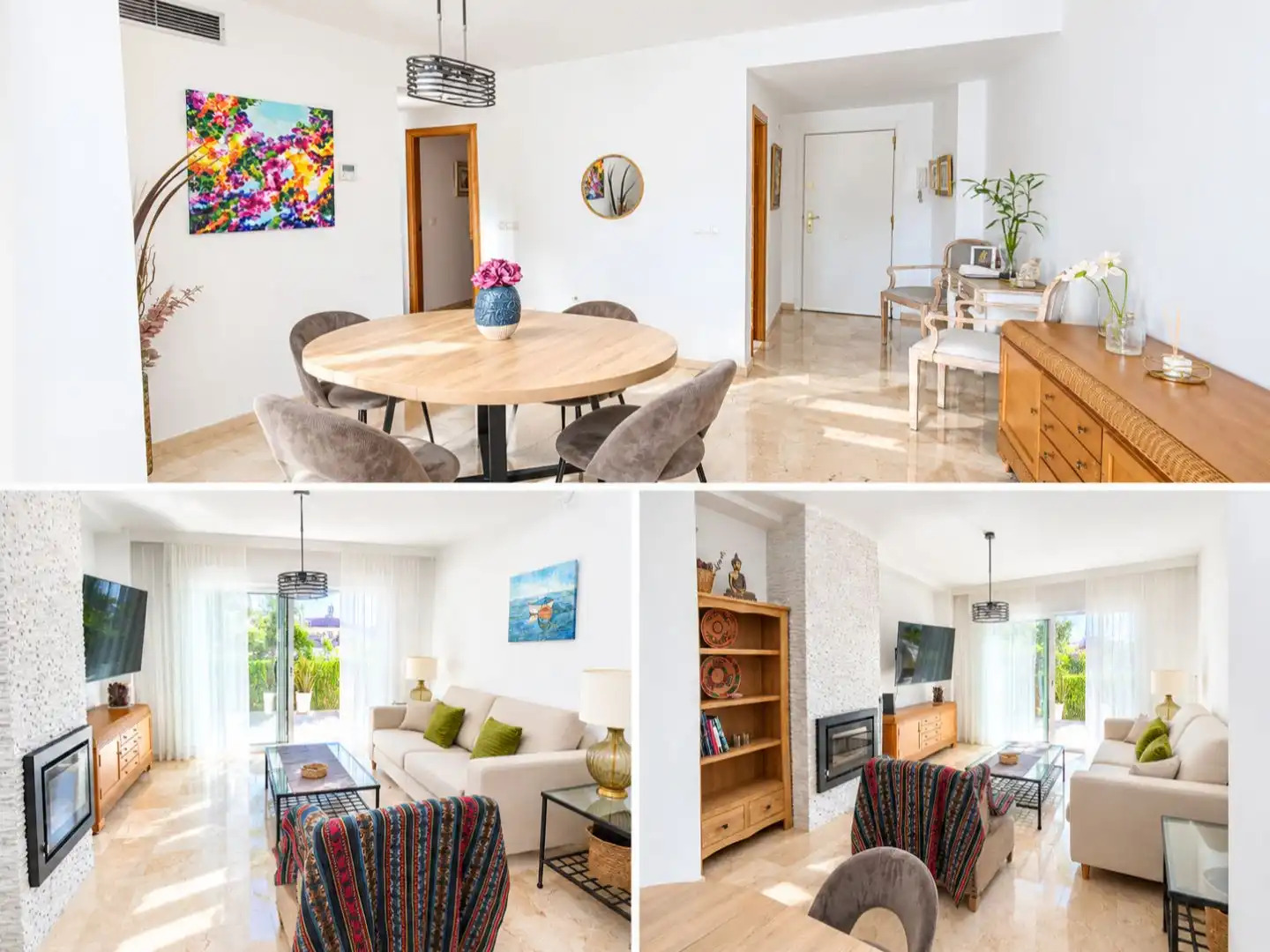 Apartamento de alquiler temporal con amplia terraza y vistas al golf en Guadalmina Alta