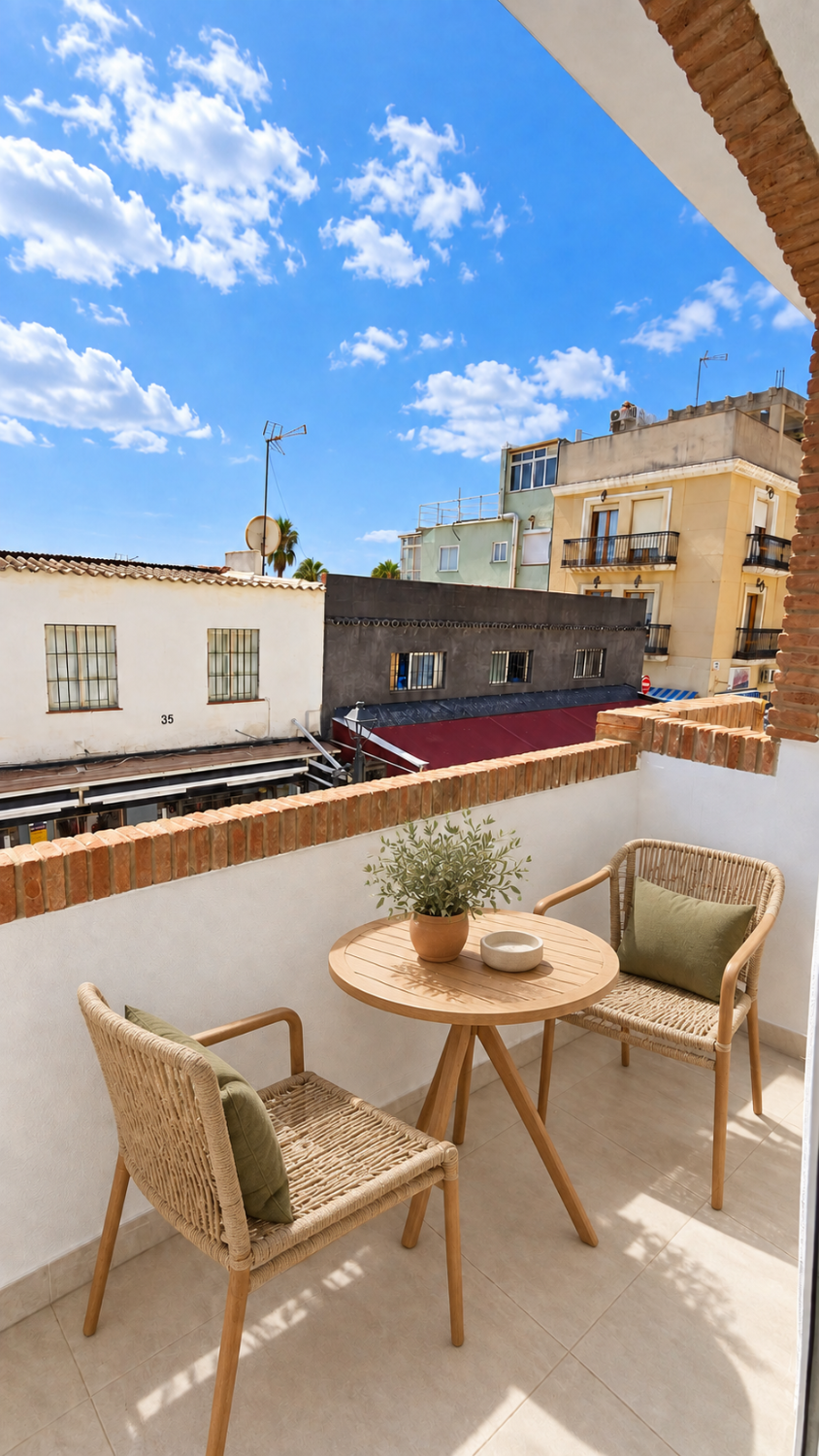 Estudio con terraza en segunda línea de playa en La Carihuela